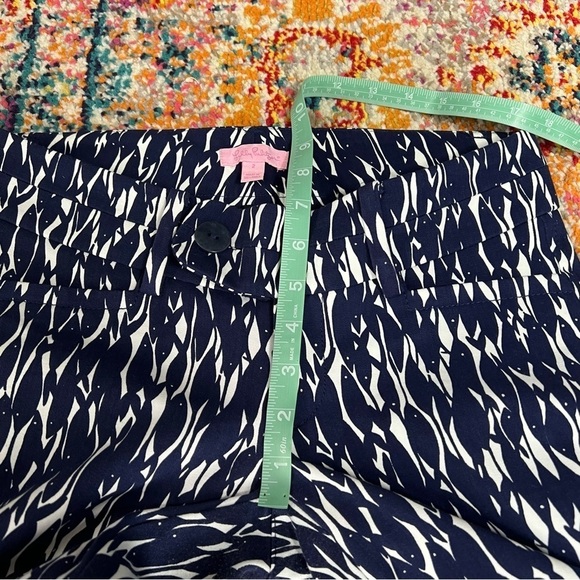 Lilly Pulitzer Navy Capri New School Fish Print Pants - Picture 13 of 14